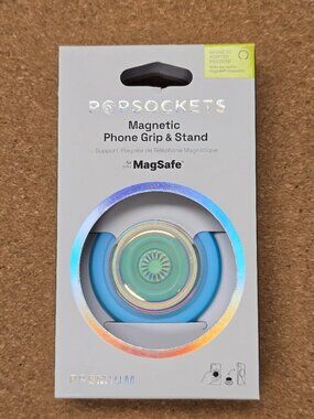 Popsockets Phone PopGrip for MagSafe Magnetic Holder Opalescent Blue